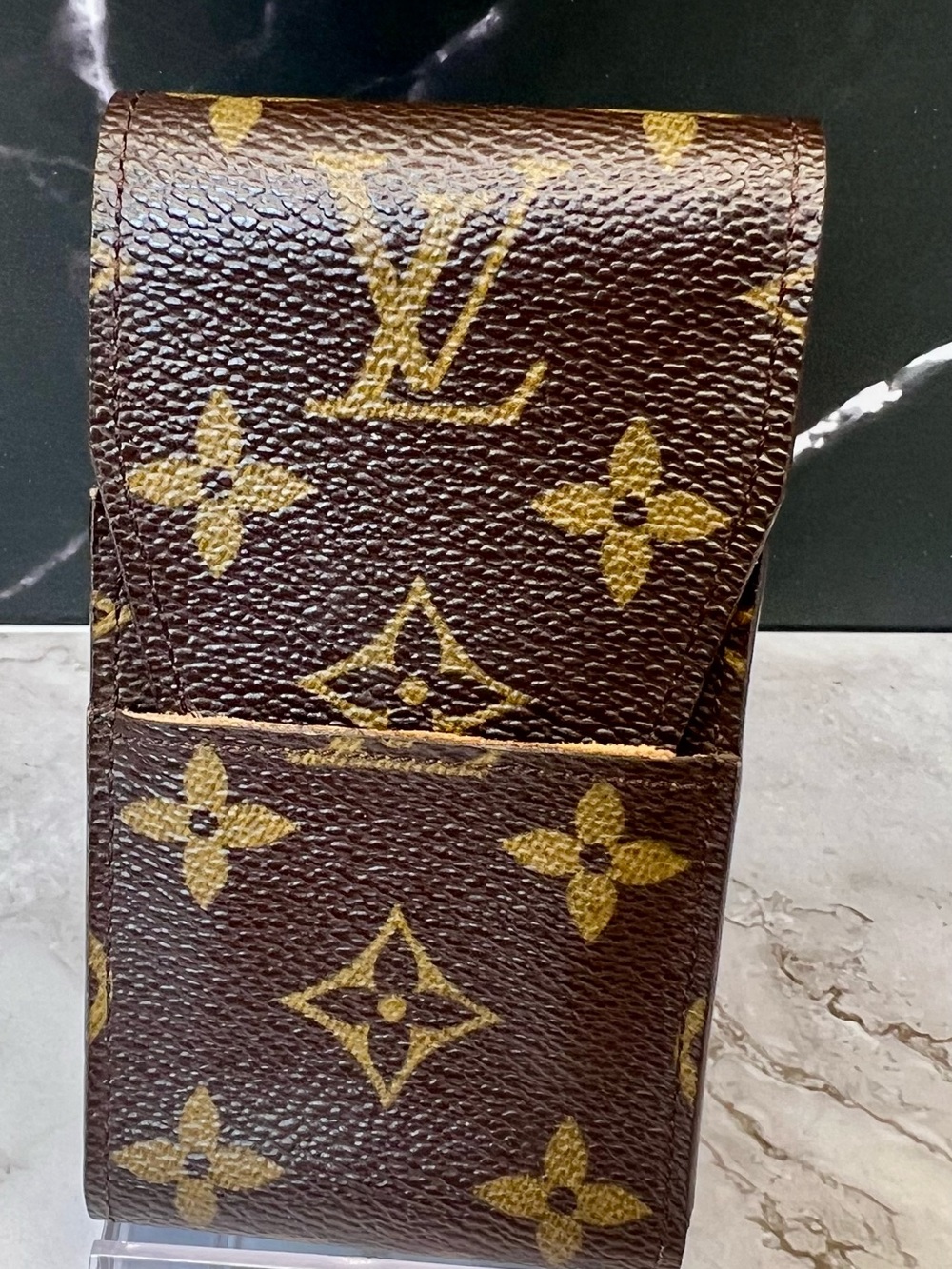 Louis Vuitton Monogram Etui Cigarettes Leather Pouch  Great Used Condition 4.5”